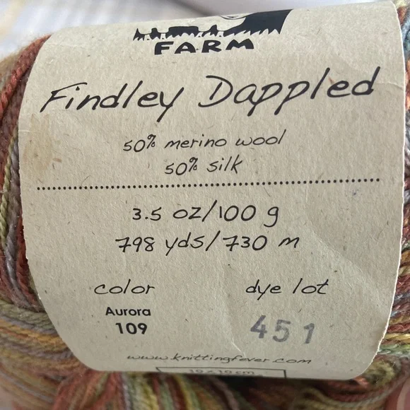 JUNIPER MOON FARM Findley Dappled Yarn - Multicolor merino/silk - Picture 4 of 7